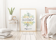 Load image into Gallery viewer, Philippians 4:13 - Scripture wall art - I can do all things through Christ - Bible Verse Wall art - Christian wall art