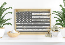 Load image into Gallery viewer, Pledge of Allegiance Wall Art - Patriotic Home Wall Decor - UNFRAMED - American Flag Art