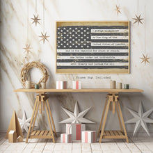 Load image into Gallery viewer, Pledge of Allegiance Wall Art - Patriotic Home Wall Decor - UNFRAMED - American Flag Art
