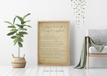 Load image into Gallery viewer, E.E. Cummings Poem I carry your heart (I carry it in my heart) Art Print Home Decor poetry wall art vintage paper dorm decor UNFRAMED