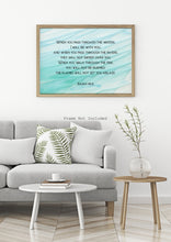 Load image into Gallery viewer, Isaiah 43:2 Bible Verse print - Scripture wall art - Christian wall art UNFRAMED - Bible verse wall decor
