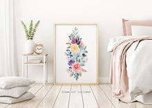 Load image into Gallery viewer, Watercolor Wildflower Bouquet print - Wild Roses painting poster Bedroom decor - Colorful wall art illustration UNFRAMED