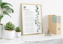 Load image into Gallery viewer, IF Rudyard Kipling Poem - Watercolor Eucalyptus Print - UNFRAMED - IF Poem
