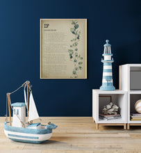 Load image into Gallery viewer, IF Rudyard Kipling Poem - Watercolor Eucalyptus Print - UNFRAMED - IF Poem