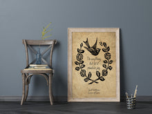 Load image into Gallery viewer, Walt Whitman Do anything, but let it produce joy - poetry wall art - Leaves Of Grass UNFRAMED