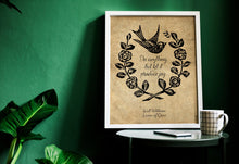 Load image into Gallery viewer, Walt Whitman Do anything, but let it produce joy - poetry wall art - Leaves Of Grass UNFRAMED