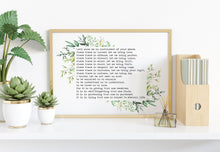 Load image into Gallery viewer, Prayer For Peace - Prayer of Saint Francis - Lord, make me an instrument of your peace - prayer print for Home, Horizontal print - Unframed