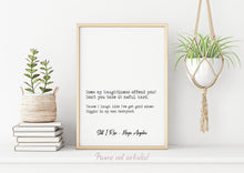 Load image into Gallery viewer, Still I Rise Maya Angelou poem Feminist Art Wall Art self respect quote Bedroom decor Feminine positivity confidence UNFRAMED