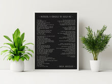 Load image into Gallery viewer, Mother, a cradle to hold me poster Mothers day gift - Mother's day Poem print UNFRAMED