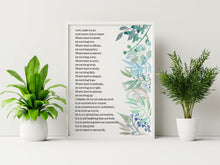 Load image into Gallery viewer, Prayer For Peace - Prayer of Saint Francis - Lord, make me an instrument of your peace - prayer print for Home , Watercolor print UNFRAMED