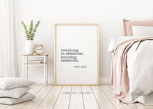 Load image into Gallery viewer, Oscar Wilde Print - Everything in moderation, including moderation - Unframed inspirational print for Home, Inspirational Wilde quote
