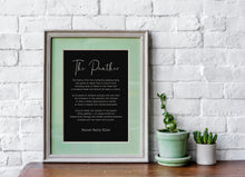 Load image into Gallery viewer, The Panther- Rainer Maria Rilke Poem - Poem Art Print - UNFRAMED