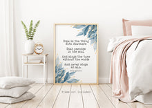 Load image into Gallery viewer, Emily Dickinson - Hope is the thing with feathers... Poetry Wall decor Emily Dickinson poem UNFRAMED