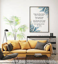 Load image into Gallery viewer, Emily Dickinson - Hope is the thing with feathers... Poetry Wall decor Emily Dickinson poem UNFRAMED