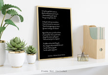 Load image into Gallery viewer, William Ernest Henley Poem invictus poem Art Print Home office Decor poetry wall art UNFRAMED