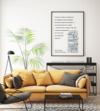 Load image into Gallery viewer, Jane Austen Reading Quote from Pride and Prejudice - I declare after all there is no enjoyment like reading! - Reading Nook Decor