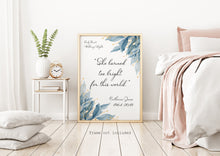 Load image into Gallery viewer, She burned too bright for this world - Emily Bronte, Wuthering Heights - Memorial Gift - Bereavement gift - Custom in loving memory