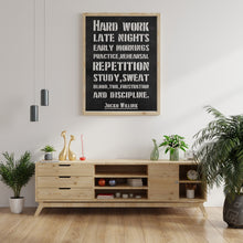 Load image into Gallery viewer, Jocko Willink Print - Hard work, late nights, early mornings - Inspirational poster - Discipline equals freedom - Physical Art Print