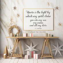 Load image into Gallery viewer, E.E. Cummings quote you are my sun, my moon, and all my stars Art Print Home Decor poetry wall art horizontal wall art UNFRAMED