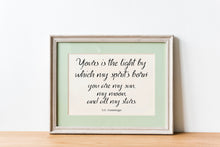 Load image into Gallery viewer, E.E. Cummings quote you are my sun, my moon, and all my stars Art Print Home Decor poetry wall art horizontal wall art UNFRAMED