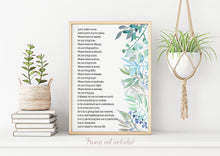 Load image into Gallery viewer, Prayer For Peace - Prayer of Saint Francis - Lord, make me an instrument of your peace - prayer print for Home , Watercolor print UNFRAMED