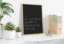 Load image into Gallery viewer, Skye Boat Song - Sing me a song of a lass that is gone Romantic Art Print bedroom decor Unframed lyrics print UNFRAMED