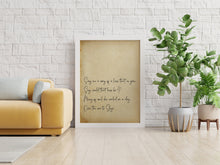 Load image into Gallery viewer, Skye Boat Song - Sing me a song of a lass that is gone Romantic Art Print bedroom decor Unframed lyrics print UNFRAMED