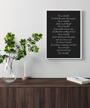 Load image into Gallery viewer, She Was Beautiful F Scott Fitzgerald Quote - Valentines Gift For Her
