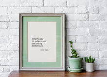 Load image into Gallery viewer, Oscar Wilde Print - Everything in moderation, including moderation - Unframed inspirational print for Home, Inspirational Wilde quote