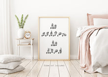 Load image into Gallery viewer, Be Strong Be Kind - ASL Wall Art - American Sign Language print - UNFRAMED Wall art