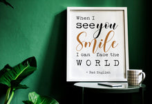 Load image into Gallery viewer, Bad English lyrics poster - When I see you smile I can face the world - Music Print bedroom decor record poster UNFRAMED