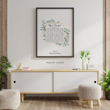 Load image into Gallery viewer, Elizabeth Barrett Browning Poem - How Do I Love Thee? Sonnet 43 Art Print Home Decor poetry Love Poem UNFRAMED