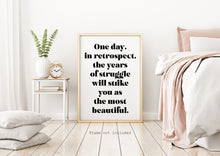 Load image into Gallery viewer, Sigmund Freud quote - One day, in retrospect, the years of struggle