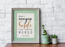 Load image into Gallery viewer, Bad English lyrics poster - When I see you smile I can face the world - Music Print bedroom decor record poster UNFRAMED