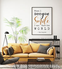 Load image into Gallery viewer, Bad English lyrics poster - When I see you smile I can face the world - Music Print bedroom decor record poster UNFRAMED