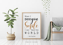 Load image into Gallery viewer, Bad English lyrics poster - When I see you smile I can face the world - Music Print bedroom decor record poster UNFRAMED