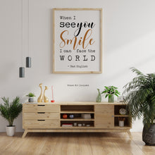 Load image into Gallery viewer, Bad English lyrics poster - When I see you smile I can face the world - Music Print bedroom decor record poster UNFRAMED