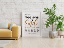 Load image into Gallery viewer, Bad English lyrics poster - When I see you smile I can face the world - Music Print bedroom decor record poster UNFRAMED