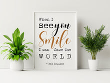 Load image into Gallery viewer, Bad English lyrics poster - When I see you smile I can face the world - Music Print bedroom decor record poster UNFRAMED