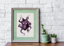 Load image into Gallery viewer, Vintage Octopus wall art print - Nautical wall art UNFRAMED