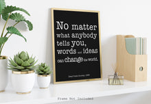 Load image into Gallery viewer, Dead Poets Society Poster Movie Quote Poster - Black and White Prints - Inspirational Wall Art