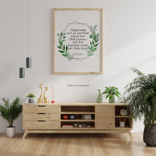 Load image into Gallery viewer, Walt Whitman Quote - Happiness, not in another place but this place - poetry print literary wall art print UNFRAMED