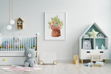 Load image into Gallery viewer, Watercolor succulent print - Succulent painting poster Girls Bedroom decor 11x14 print UNFRAMED