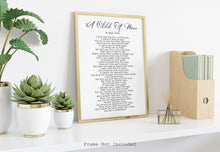 Load image into Gallery viewer, A Child Of Mine Edgar Guest Poem Girl, Boy, Gender Neutral - Mourning, Grief or Bereavement Poem - Unframed