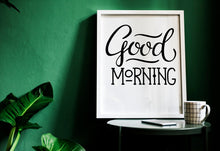 Load image into Gallery viewer, Bedroom Wall Art Good Morning print - kids room print - nursery wall art