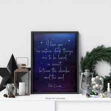 Load image into Gallery viewer, Pablo Neruda Print - I love you as certain dark things are to be loved