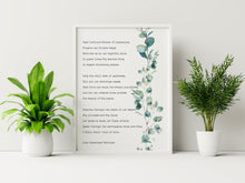 Load image into Gallery viewer, Prayer for Peace and Calm - John Greenleaf Whittier Prayer Poem - Physical Print Without Frame