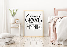 Load image into Gallery viewer, Bedroom Wall Art Good Morning print - kids room print - nursery wall art