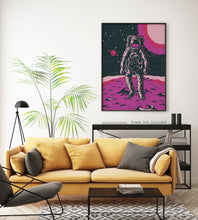 Load image into Gallery viewer, Astronaut Print - Vintage Spaceman poster - Space theme decor