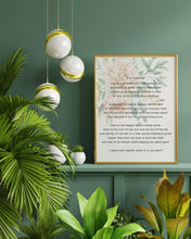 Load image into Gallery viewer, Cummings Poem I carry your heart (I carry it in my heart) Art Print Home Decor poetry wall art - Nursery Wall Art